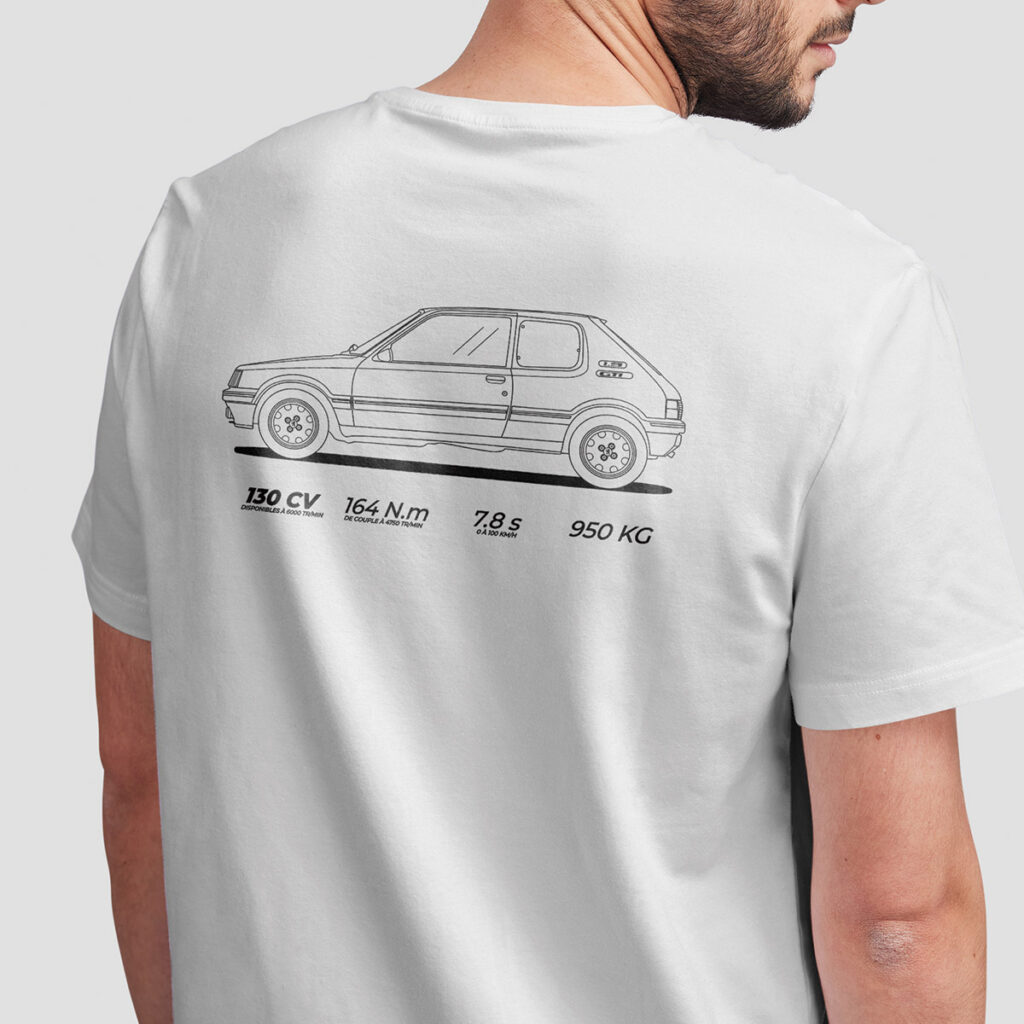 Tee-shirt 205 GTI 1.9 unisexe details