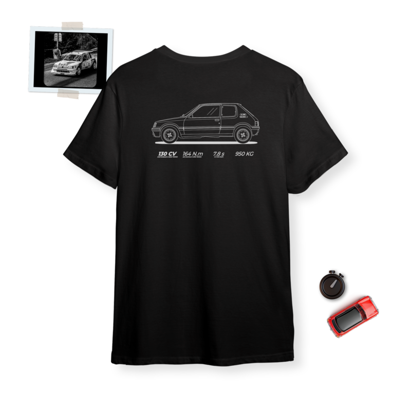 Tee-shirt 205 GTI 1.9 Unisexe Noir